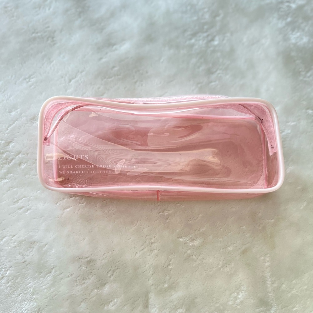 Pink Clear Pencil Pouch